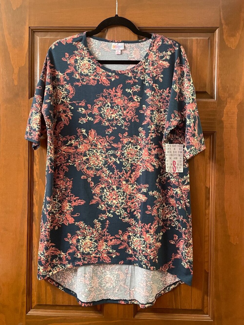 NWT Floral LuLaRoe Irma Tunic - Cream and Pink Floral